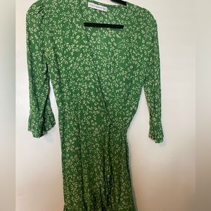 green dress with white flowers